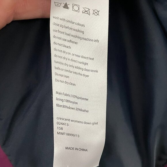 Mountain Warehouse Zip Up Down Filled Outdoor Casual Puffer Vest Purple 8 - Picture 13 of 13